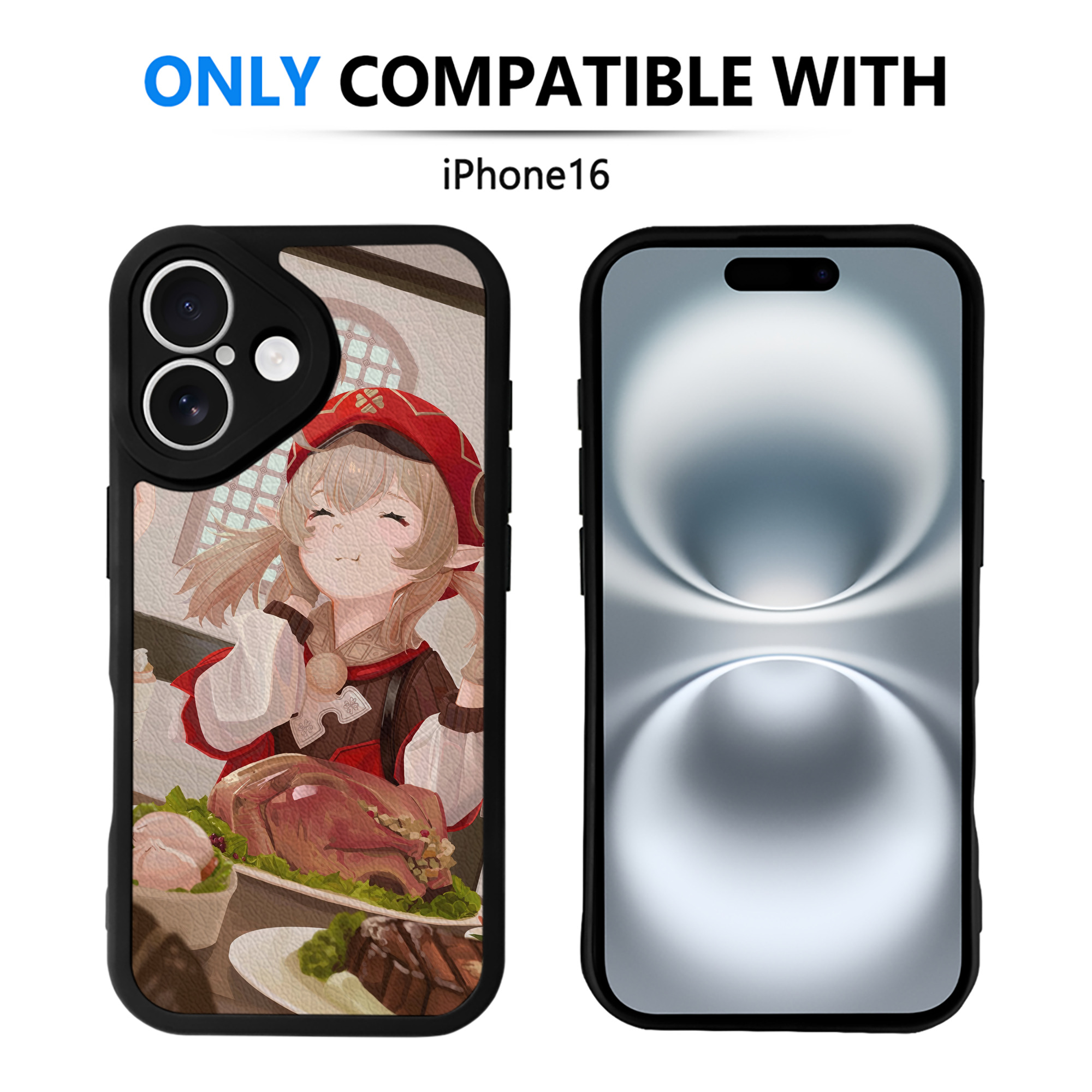 げんし神 genshin 【iPhone 16シリーズ対応】シリコンスマホケース（レザー調） 材質：シリコン